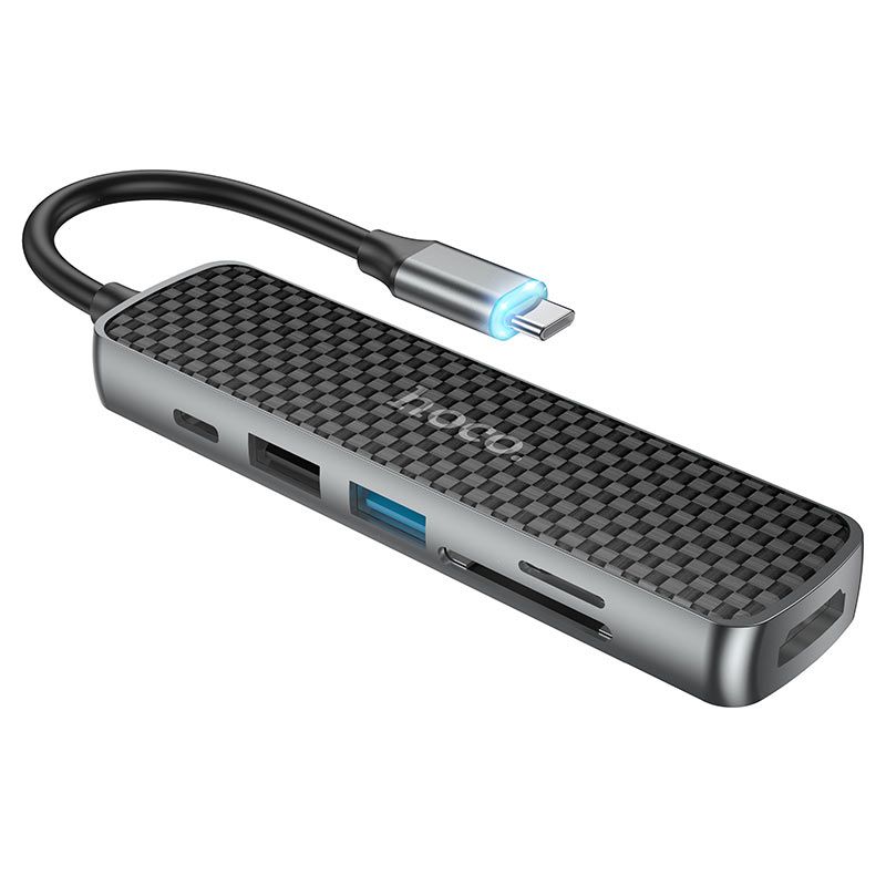 Hoco Type-C adapter USB-C 3.0 to HDMI + PD + USB-A 3.0 Hoco Type-C adapter USB-C 3.0 to HDMI + PD + USB-A 3.0